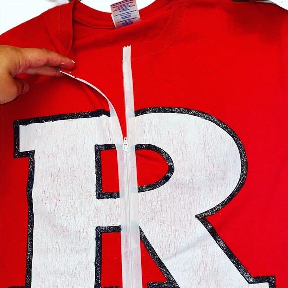 Rutgers zipper cropped tee - Picture 2 of 2